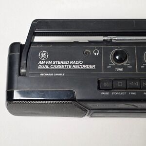 GE Dual Cassette Recorder AM FM Stereo Radio Vintage Boombox High Speed 3-5635A
